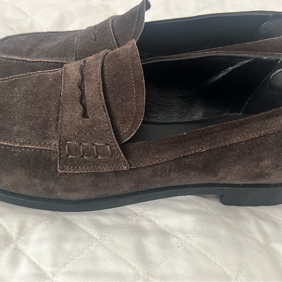 AEYDE Oscar Suede Penny Loafers in Moka Brown - Size 40 - Picture 7 of 11
